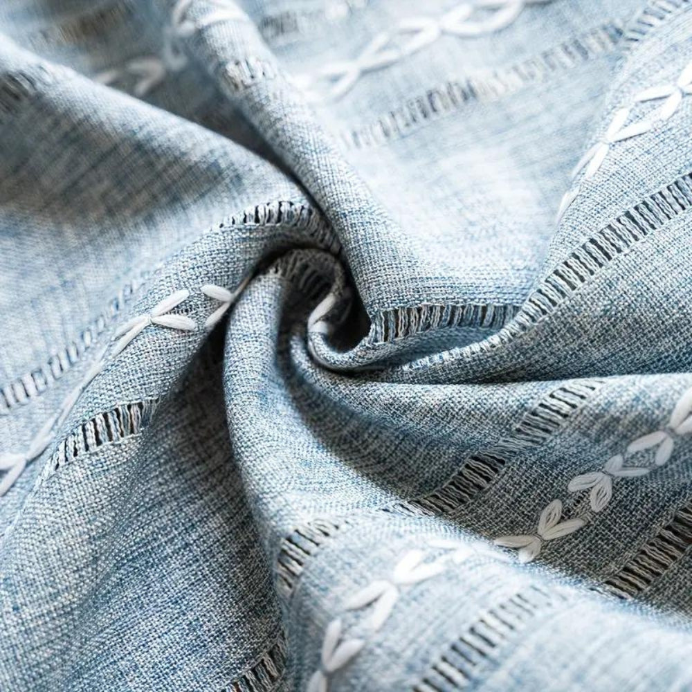 BohoHome | Boho Cotton Linen Kitchen Curtains