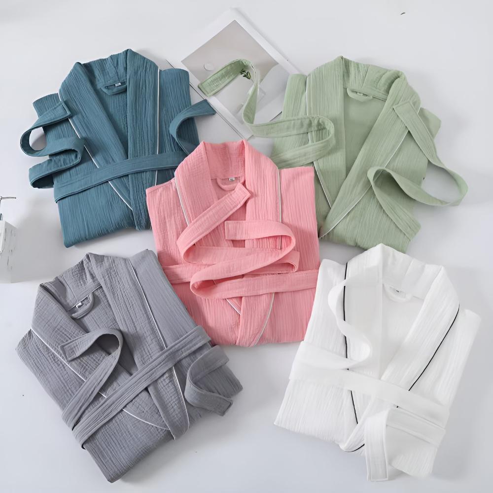 CozyWear | Summer Cotton Half Sleeve Bathrobe