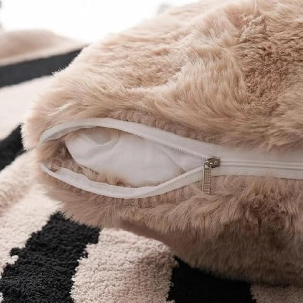 CozyNest | Rabbit Faux Fur Cushion Cover