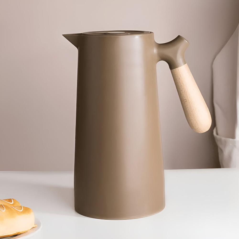 EcoServe | Elegant Insulated Carafe with Wooden Handle