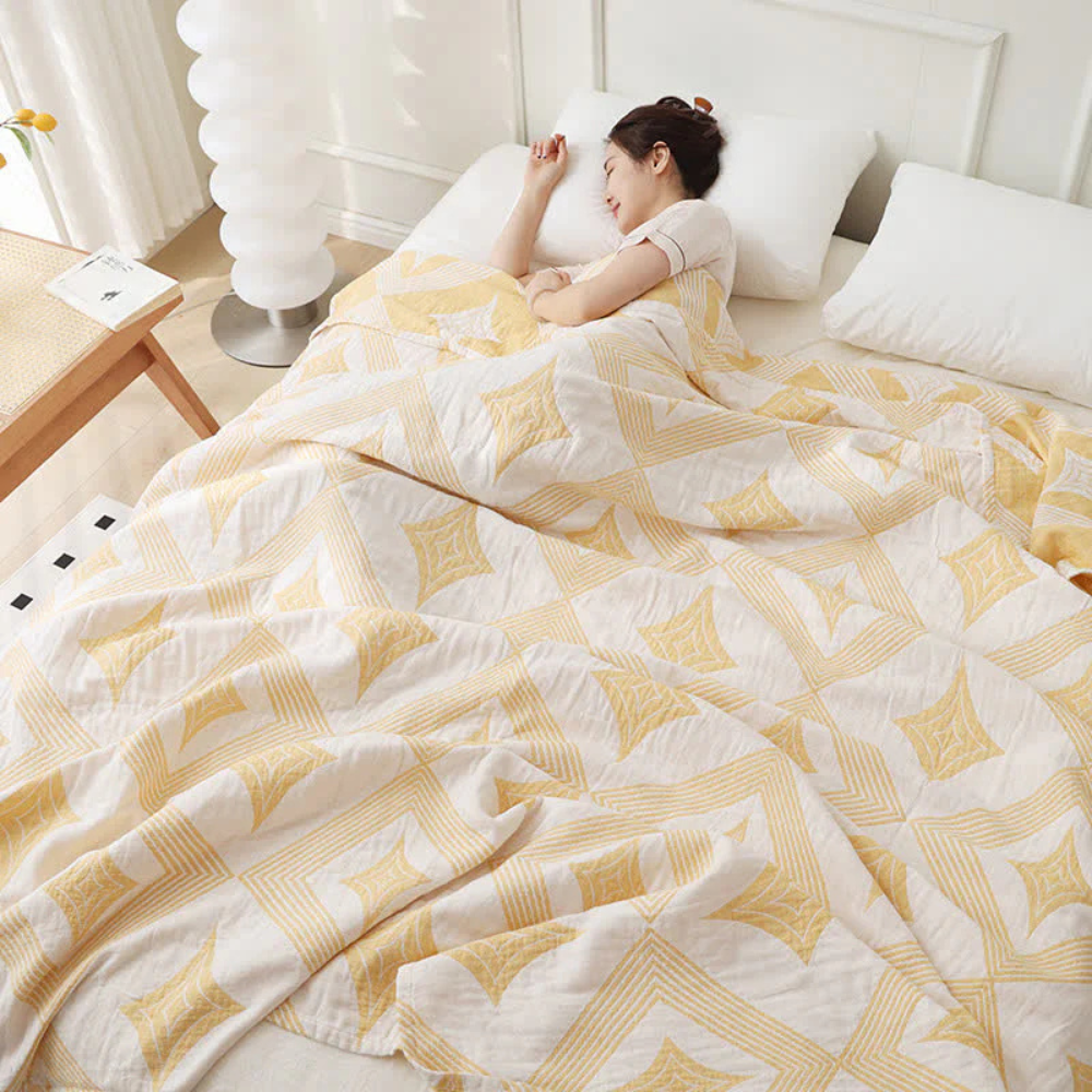 DiamondWeave | Geometric Pattern Blanket
