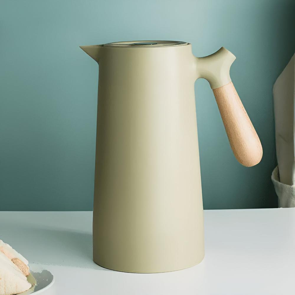 EcoServe | Elegant Insulated Carafe with Wooden Handle