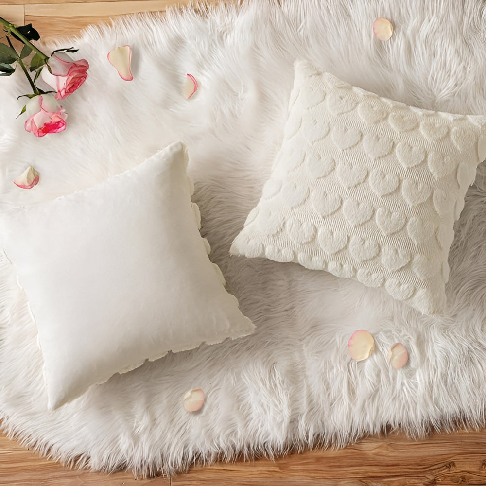 CozyNest | Plush Heart Cushion Cover