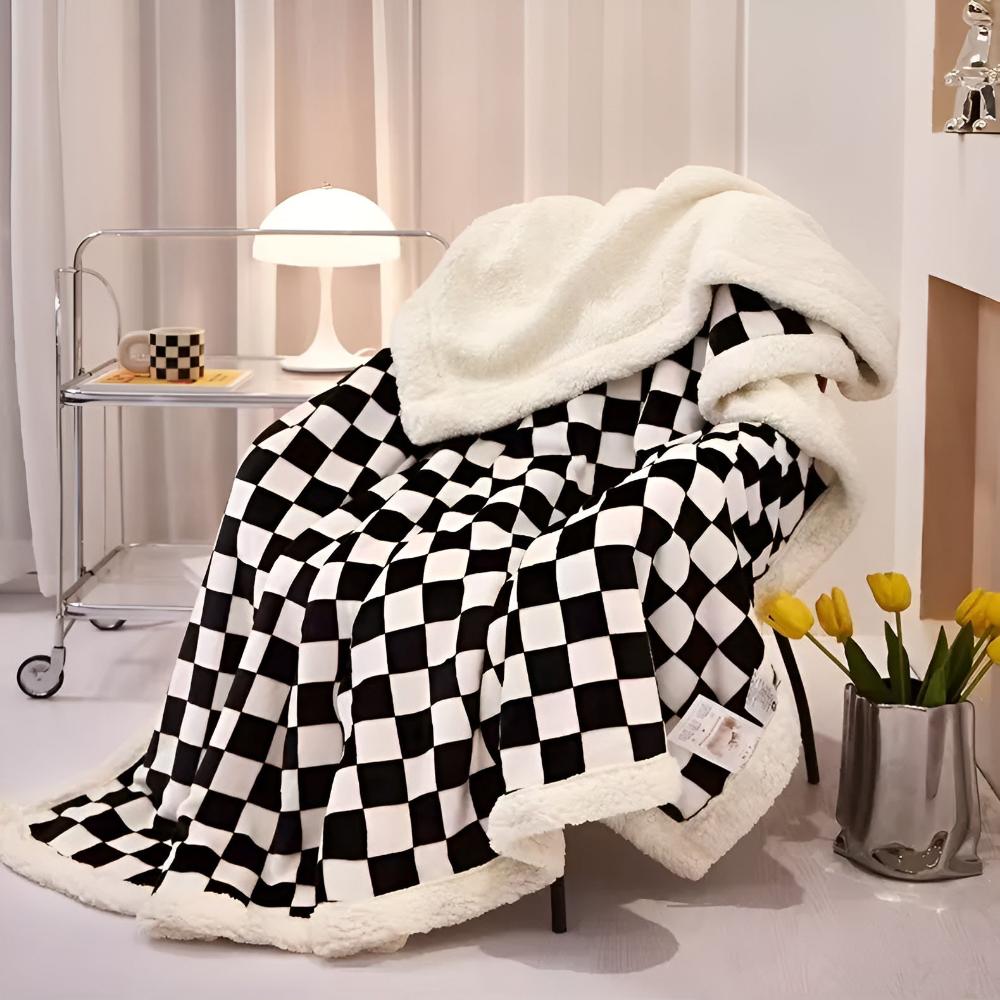 ChessElegance | Chessboard Pattern Blanket For Home Decor