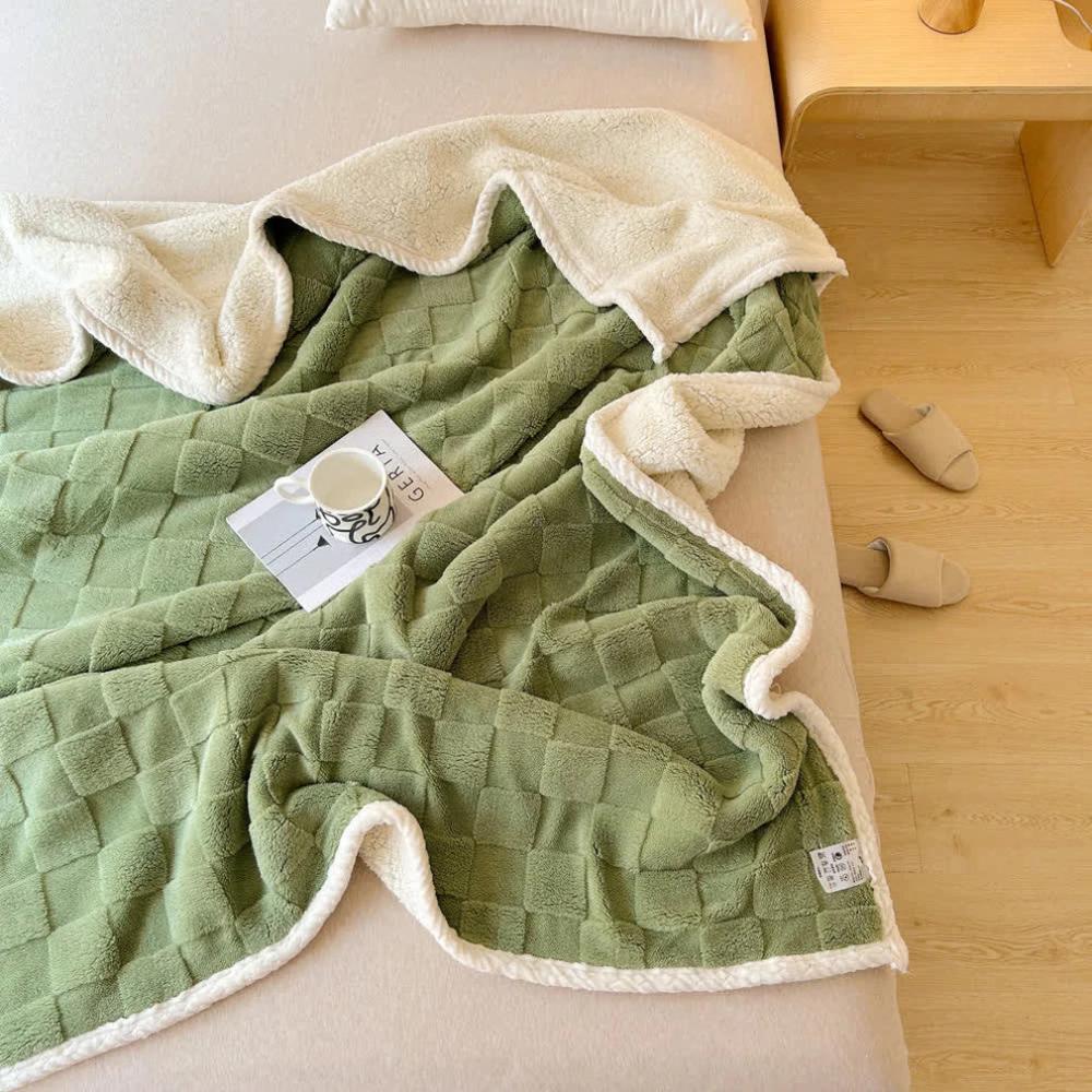 CozyHome | Plush Square Checkerboard Blanket