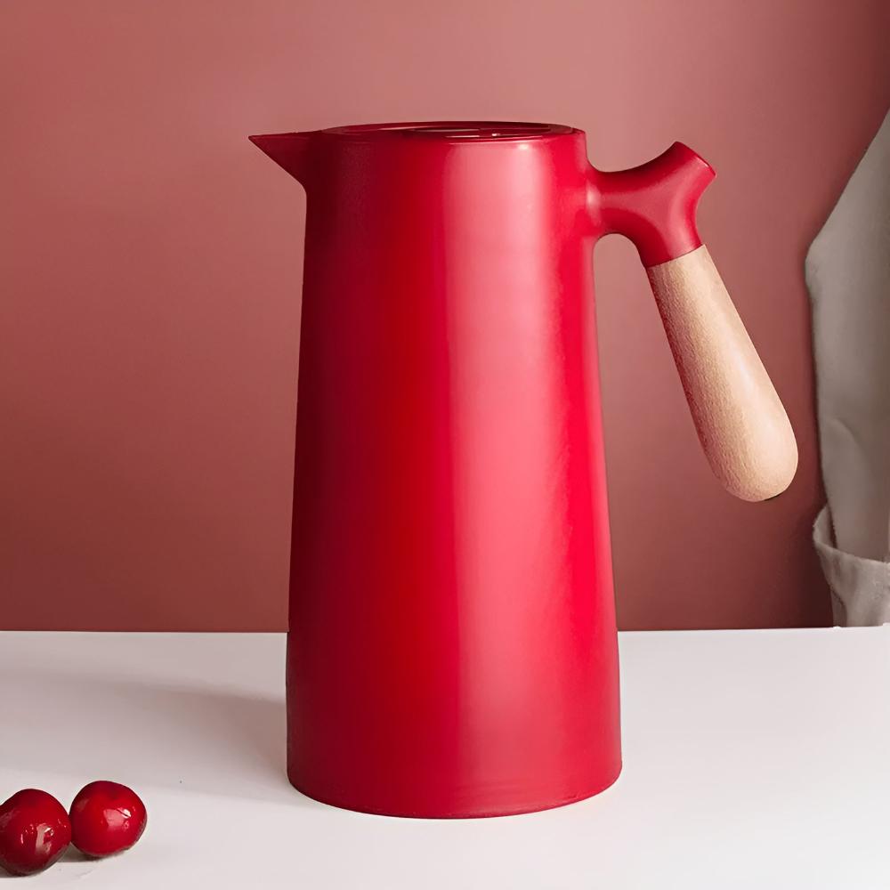 EcoServe | Elegant Insulated Carafe with Wooden Handle