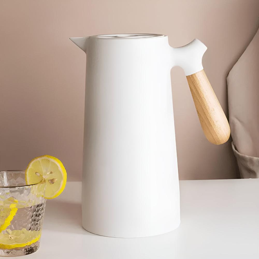 EcoServe | Elegant Insulated Carafe with Wooden Handle