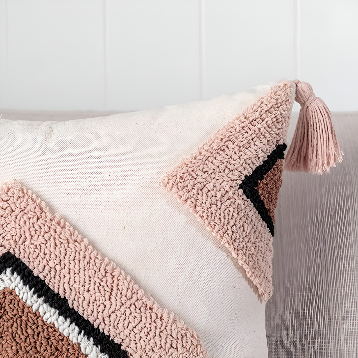 BohoNest | Tufted Embroidered Boho Cushion Cover