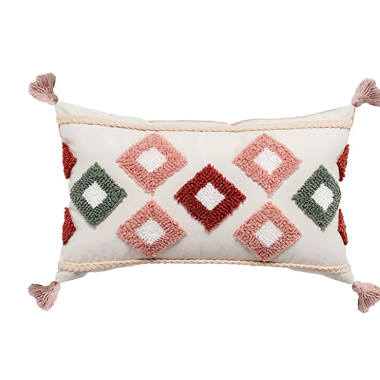BohoNest | Tufted Embroidered Boho Cushion Cover