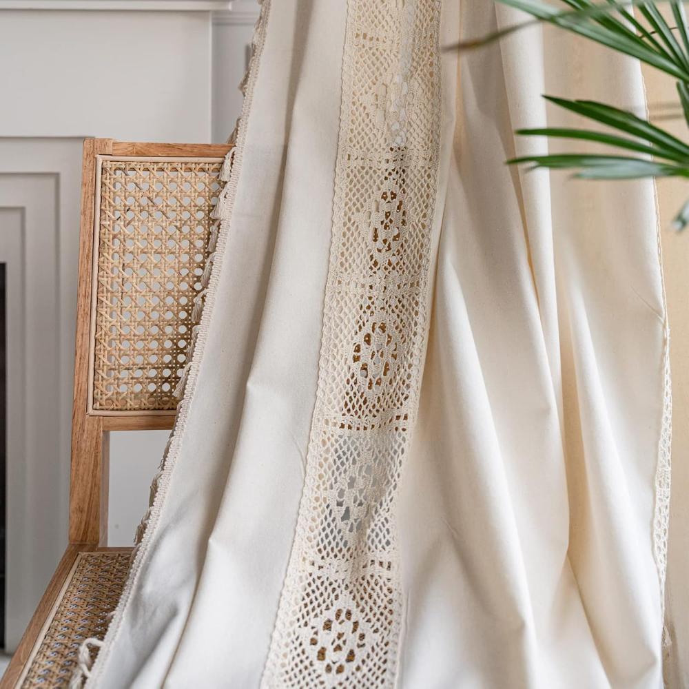 BohoHome | Boho Linen Curtain Drapes For Living Room