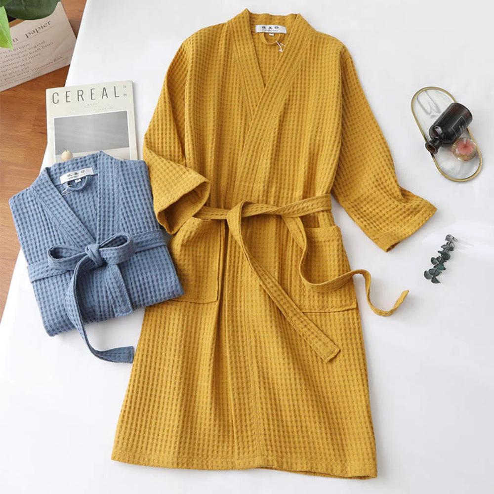 CozyWear | Waffle V-neck Bathrobe
