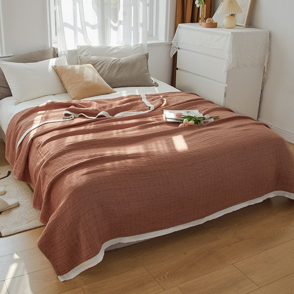CozyNest | Deluxe Multi-Layer Muslin Cotton Blanket