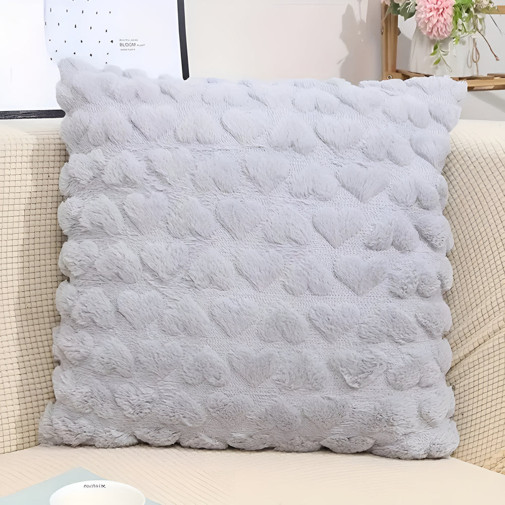 CozyNest | Plush Heart Cushion Cover
