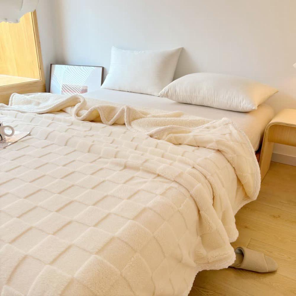 CozyHome | Plush Square Checkerboard Blanket