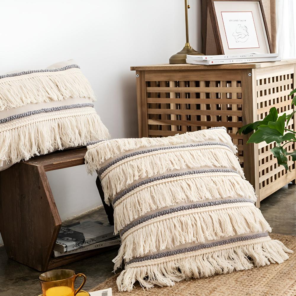 BohoHome | Bohemian Fringe Tassel Cushion Covers