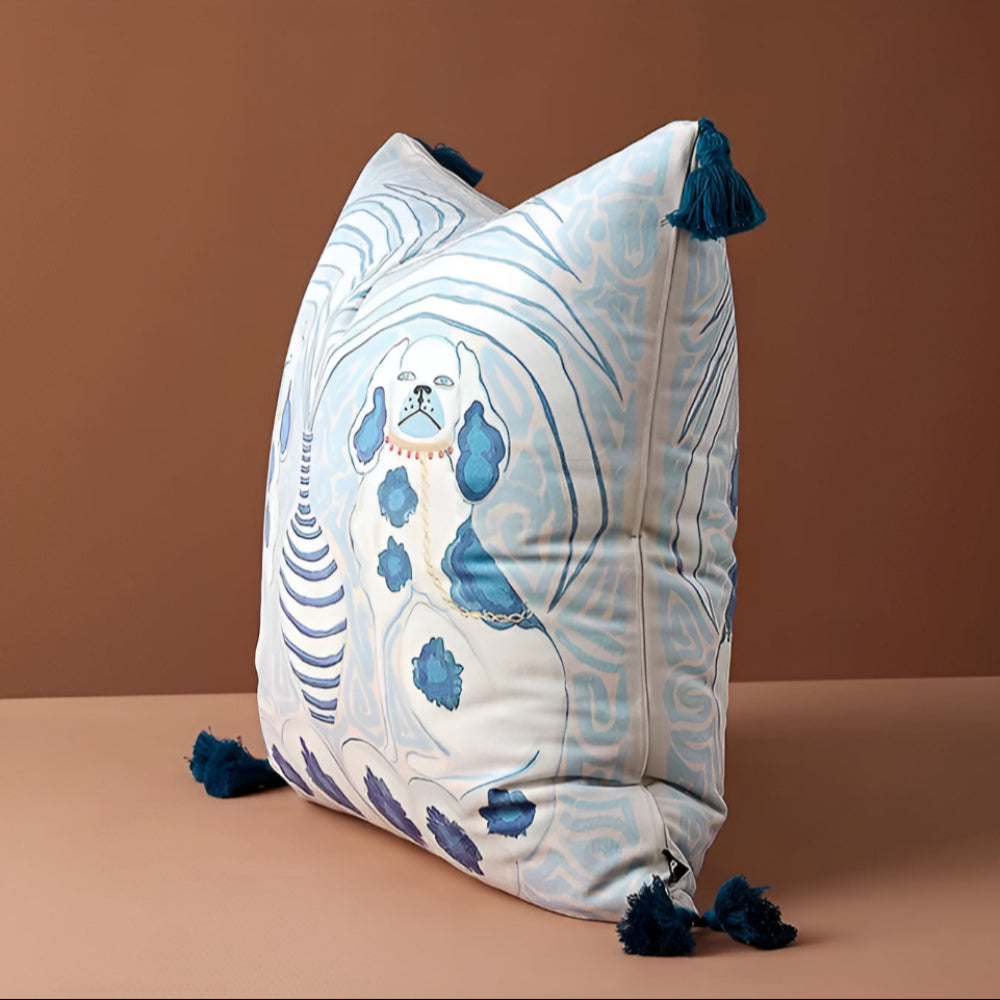 BluePaws | Artistic Cushion Cover With Tassels