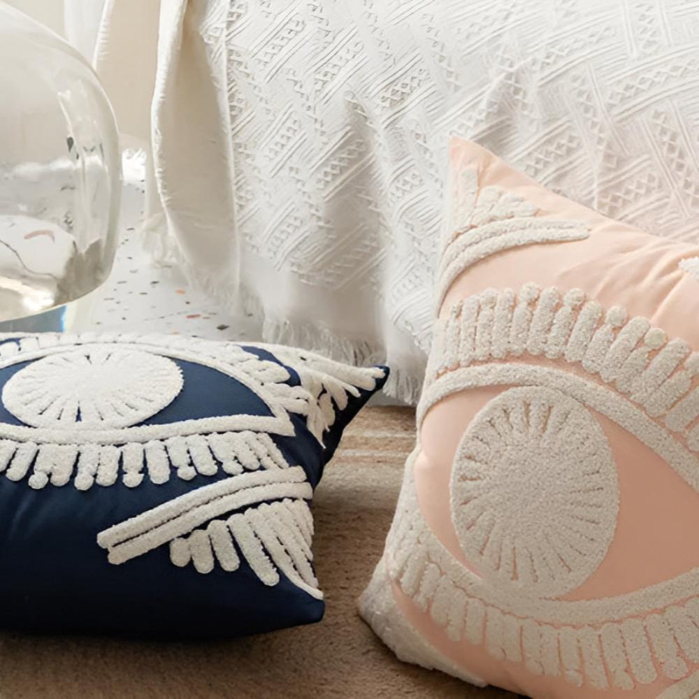 BohoNest | Eye Embroidered Cushion Cover