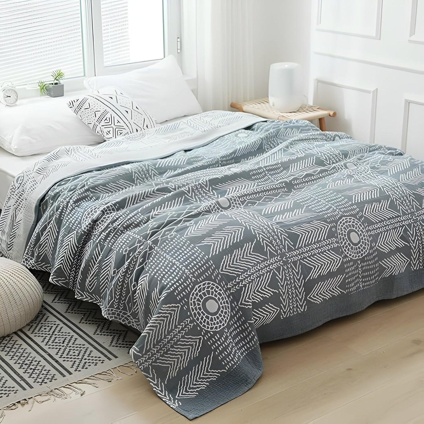 ZenPath | Reversible Minimalist Coverlet Bedding