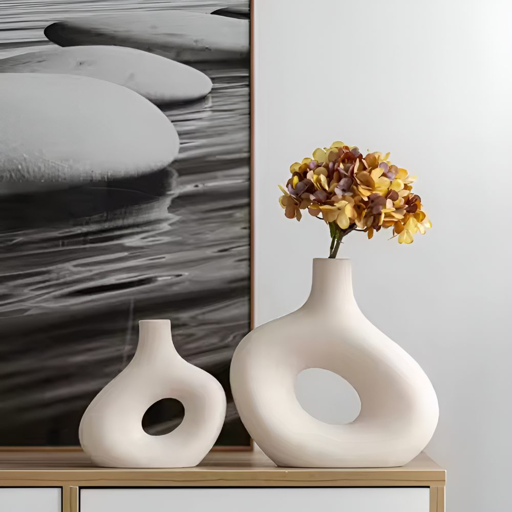 ZenHarmony | Tranquil Ceramic Vase For Home Decor