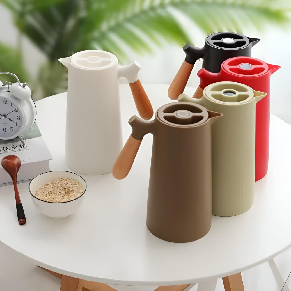 EcoServe | Elegant Insulated Carafe with Wooden Handle