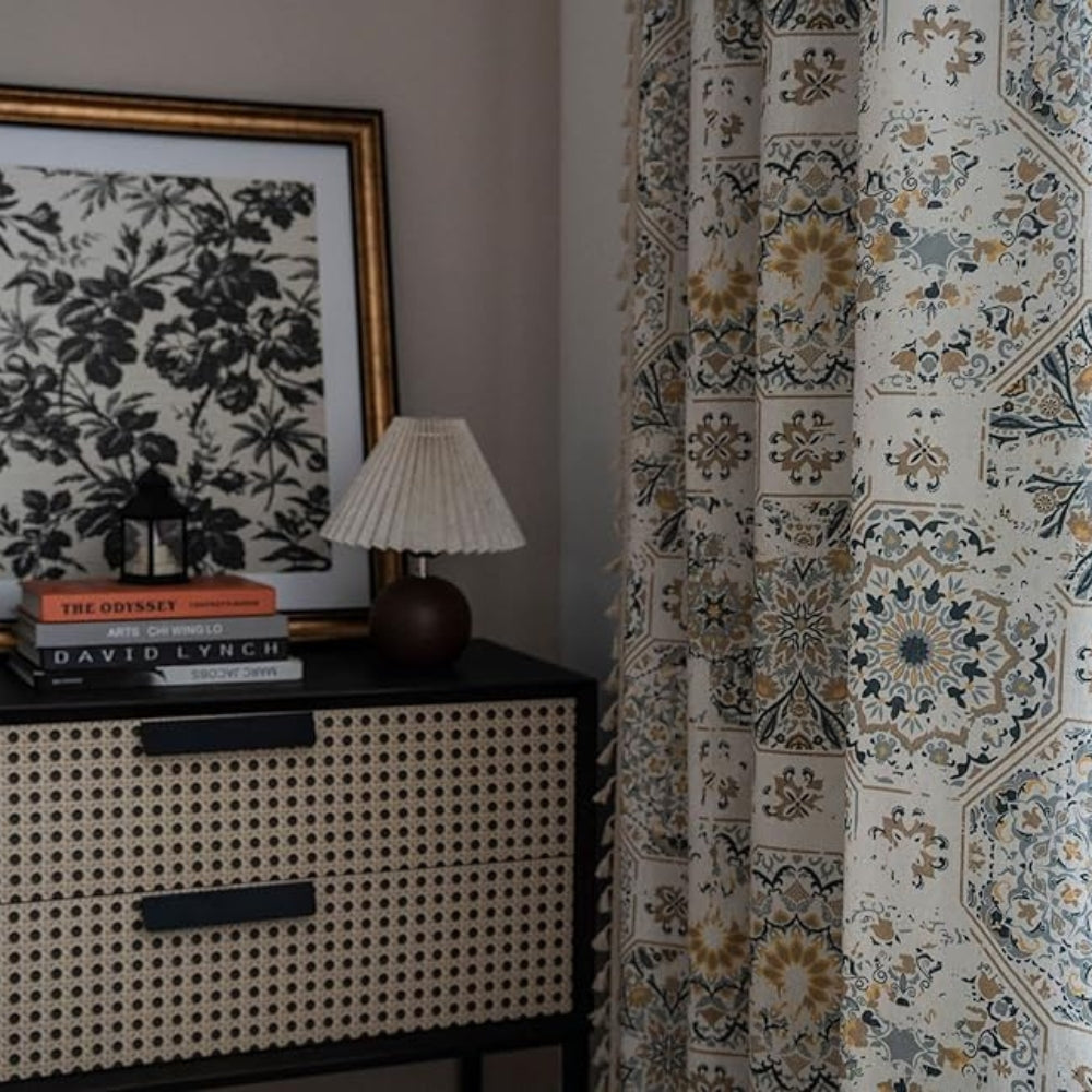 BotanicalBliss | Elegant Tassel Curtain Drapes