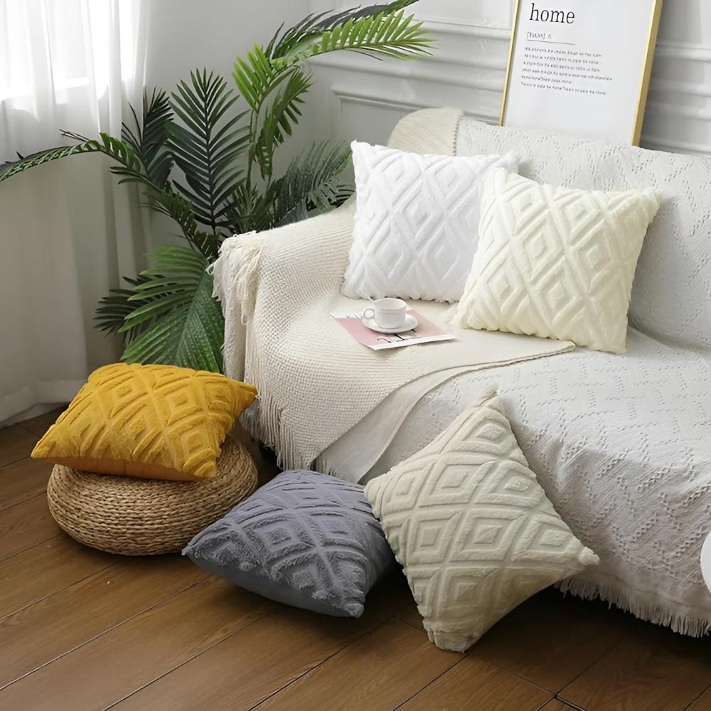 DiamondCushion | 3D Diamond Pattern Cushion Cover