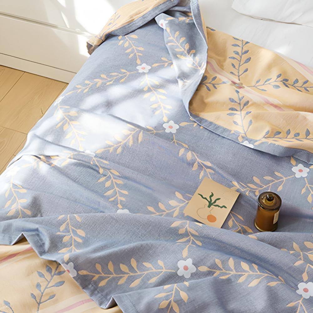 BotanicalCozy | Reversible Botanical Vine Blanket