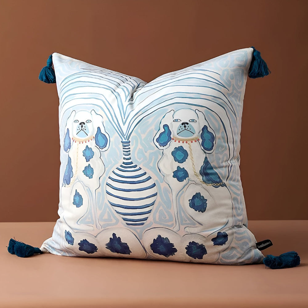 BluePaws | Artistic Cushion Cover With Tassels