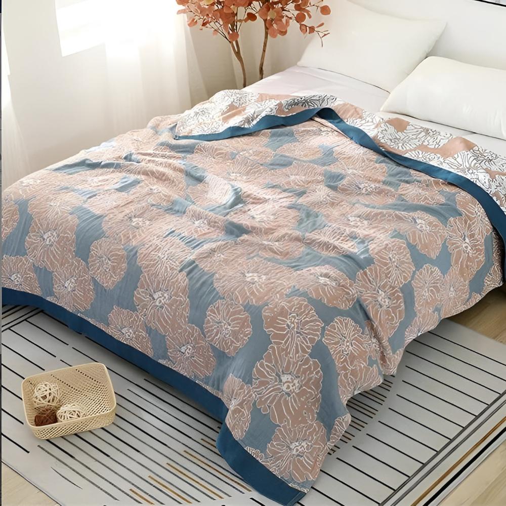 BotanicalBliss | Organic Cotton Blanket