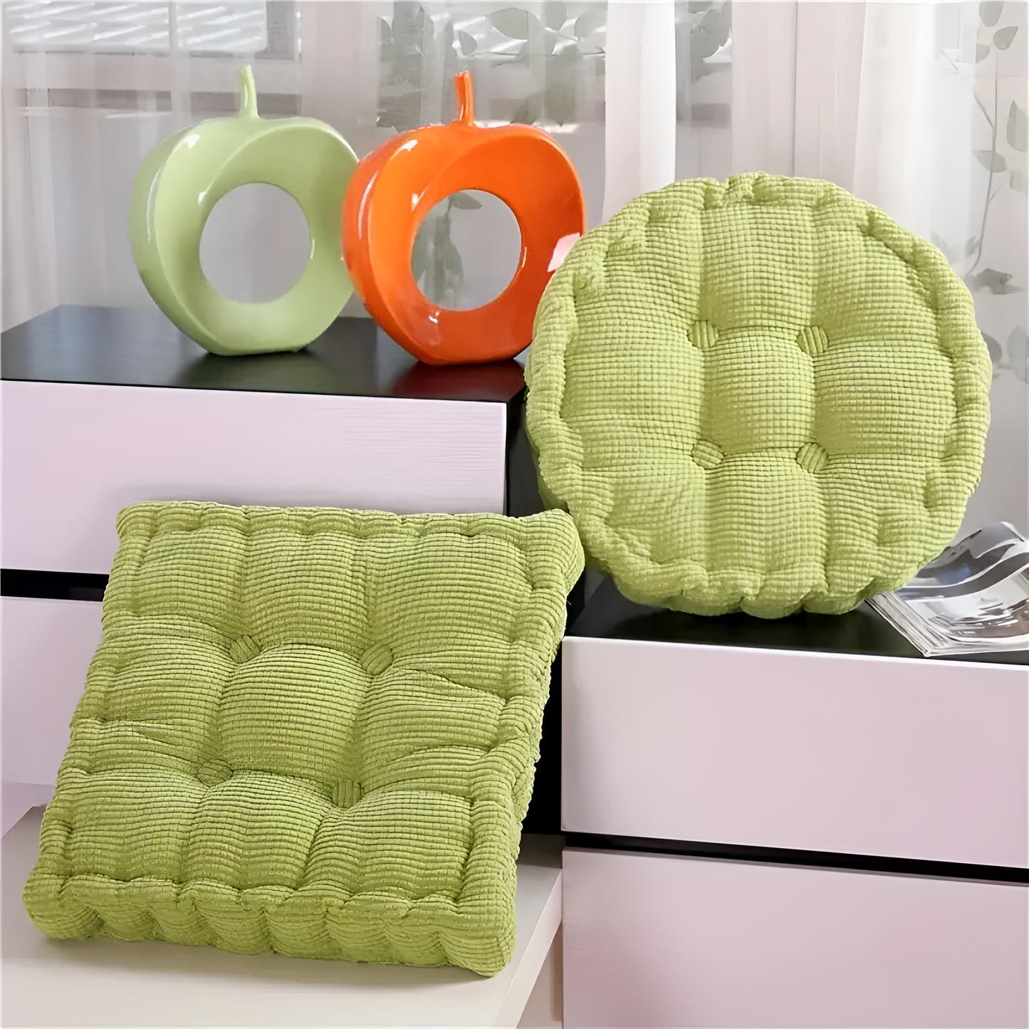 ComfyStack | Stackable Corduroy Chair Cushions
