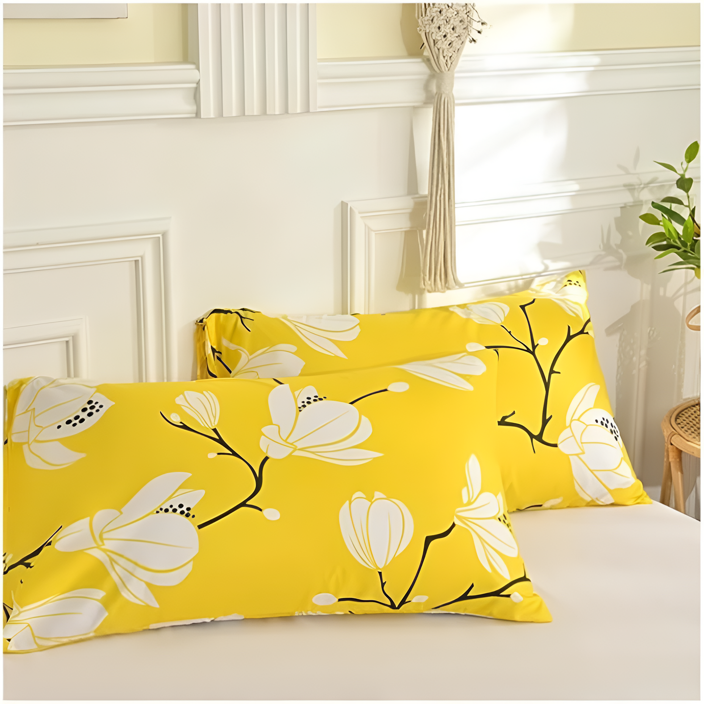 YellowBlossom | 3pcs Floral Duvet Cover Set