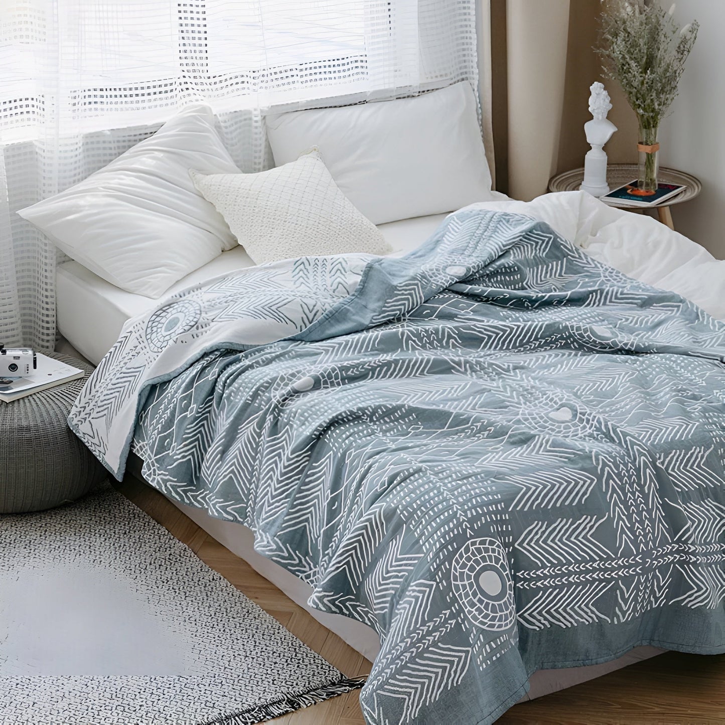 ZenPath | Reversible Minimalist Coverlet Bedding