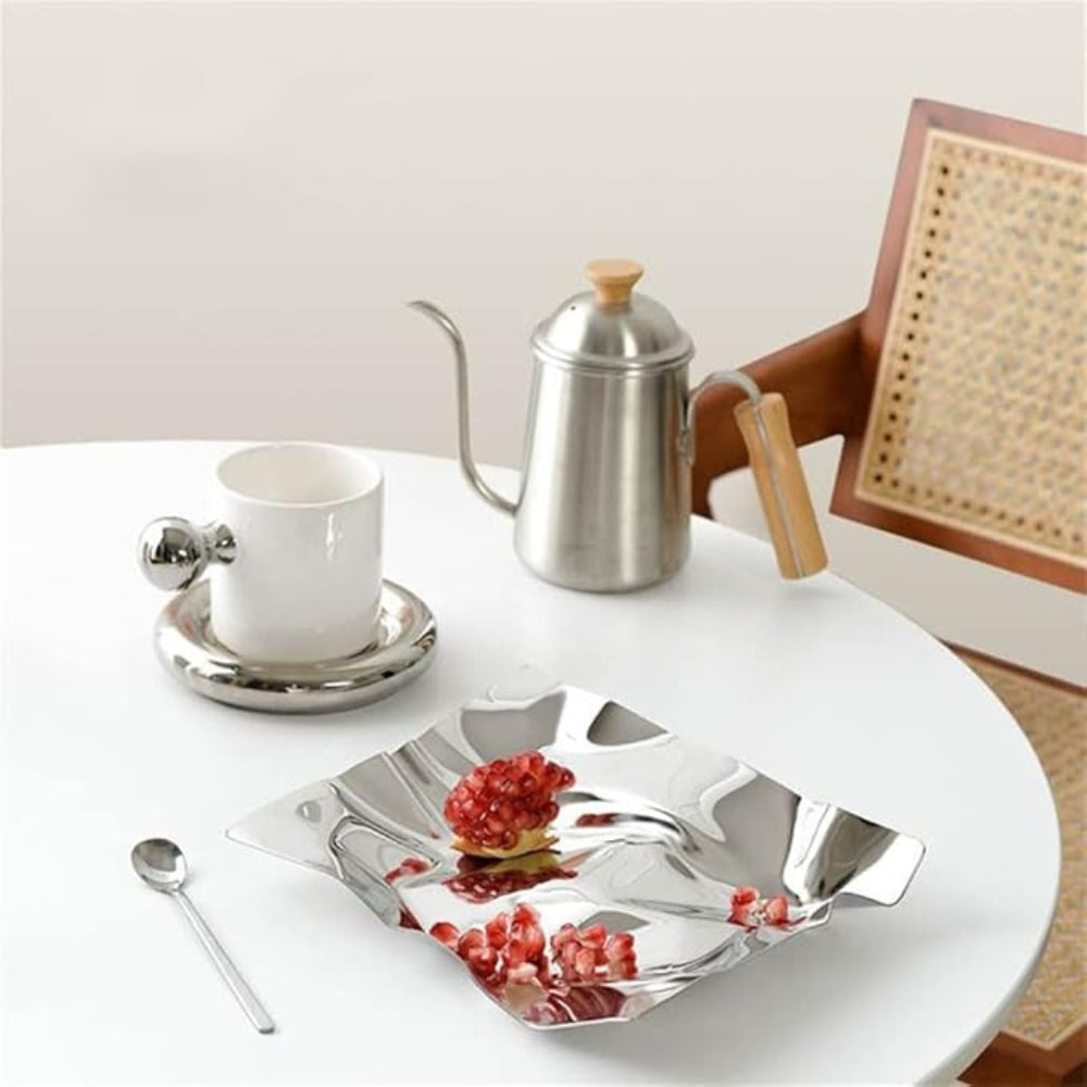 WrinkleWare | Wrinkled Stainless Steel Obsidian Tray