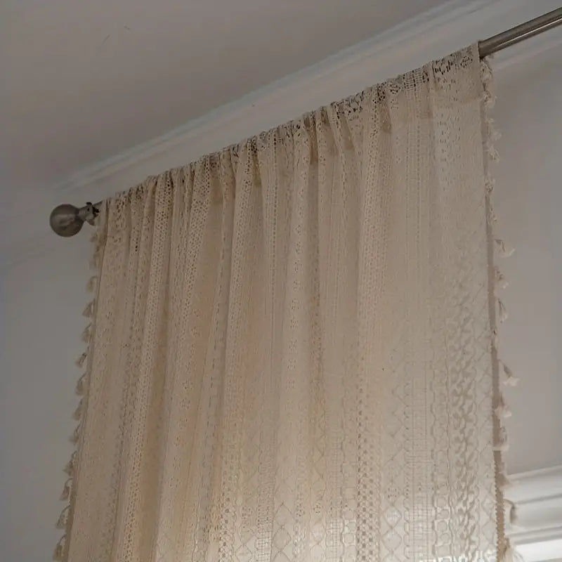 BohoHome | Chic Bohemian Crochet Curtain