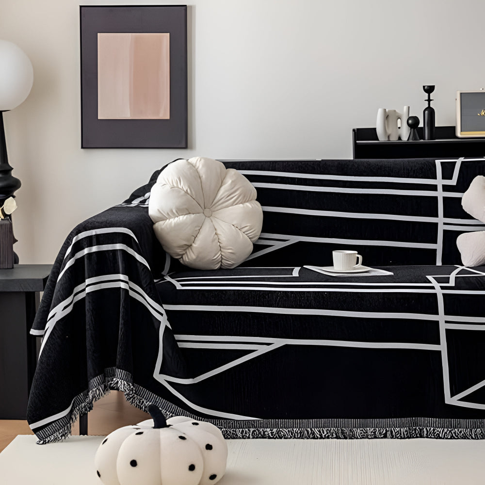 AbstractGrid | Modern Sofa Cover for Living Room Decor