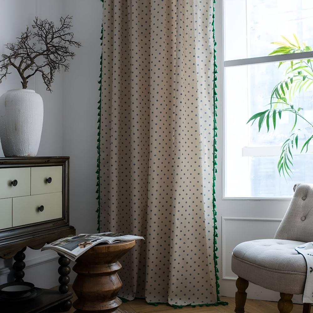CottageCharm | Petals Tassel Curtain Drapes