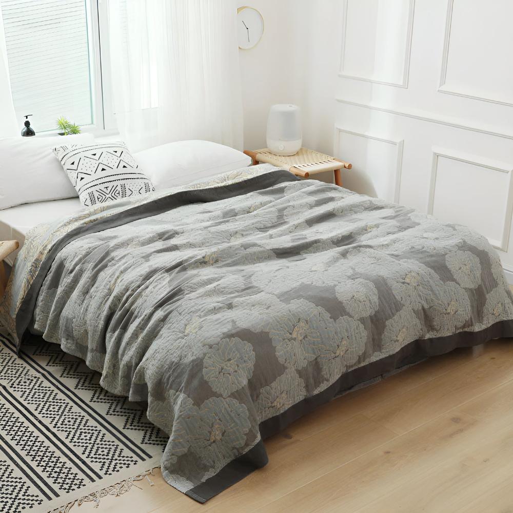 BotanicalBliss | Organic Cotton Blanket