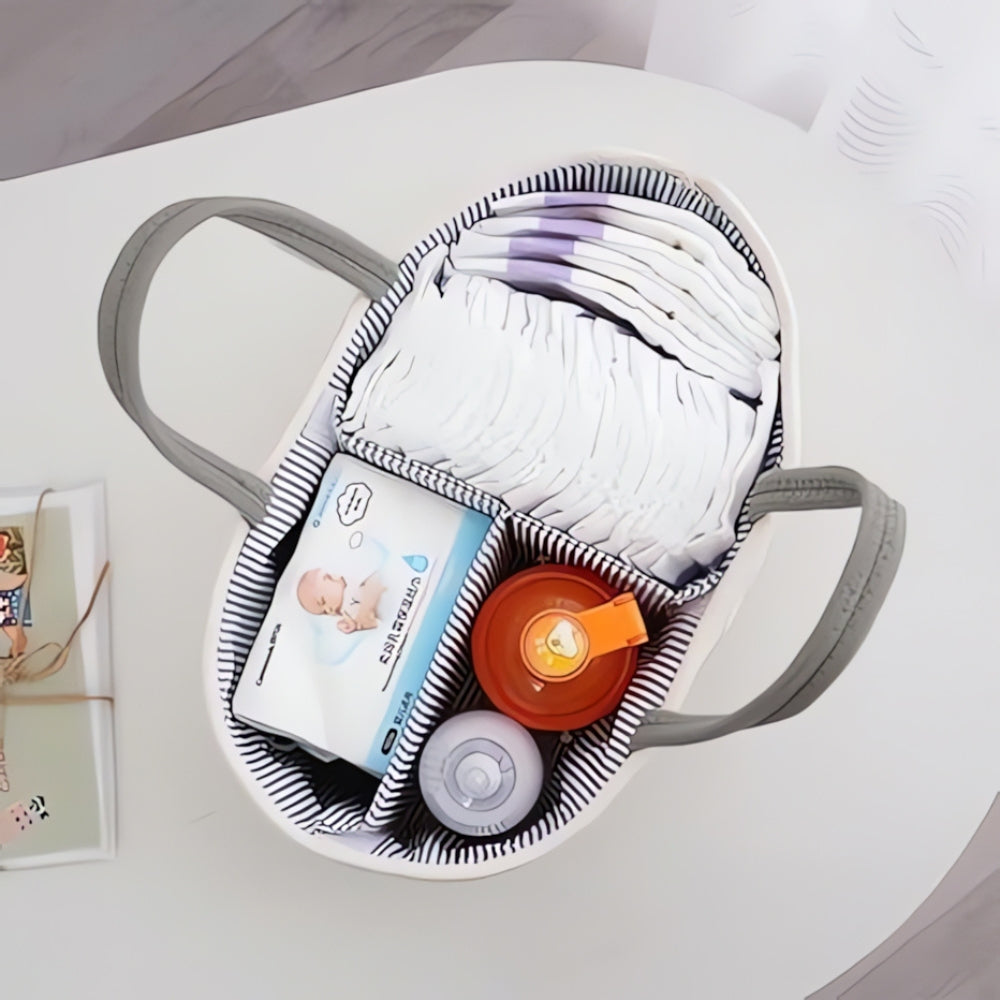 BraidedNest | Grey Baby Essentials Organizer
