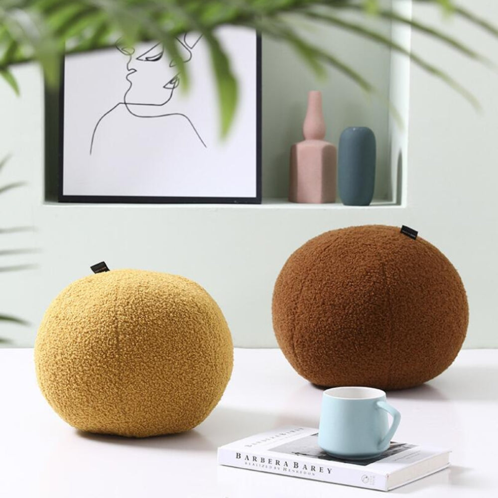 ComfyNest | Plush Ball Shaped Boucle Cushion