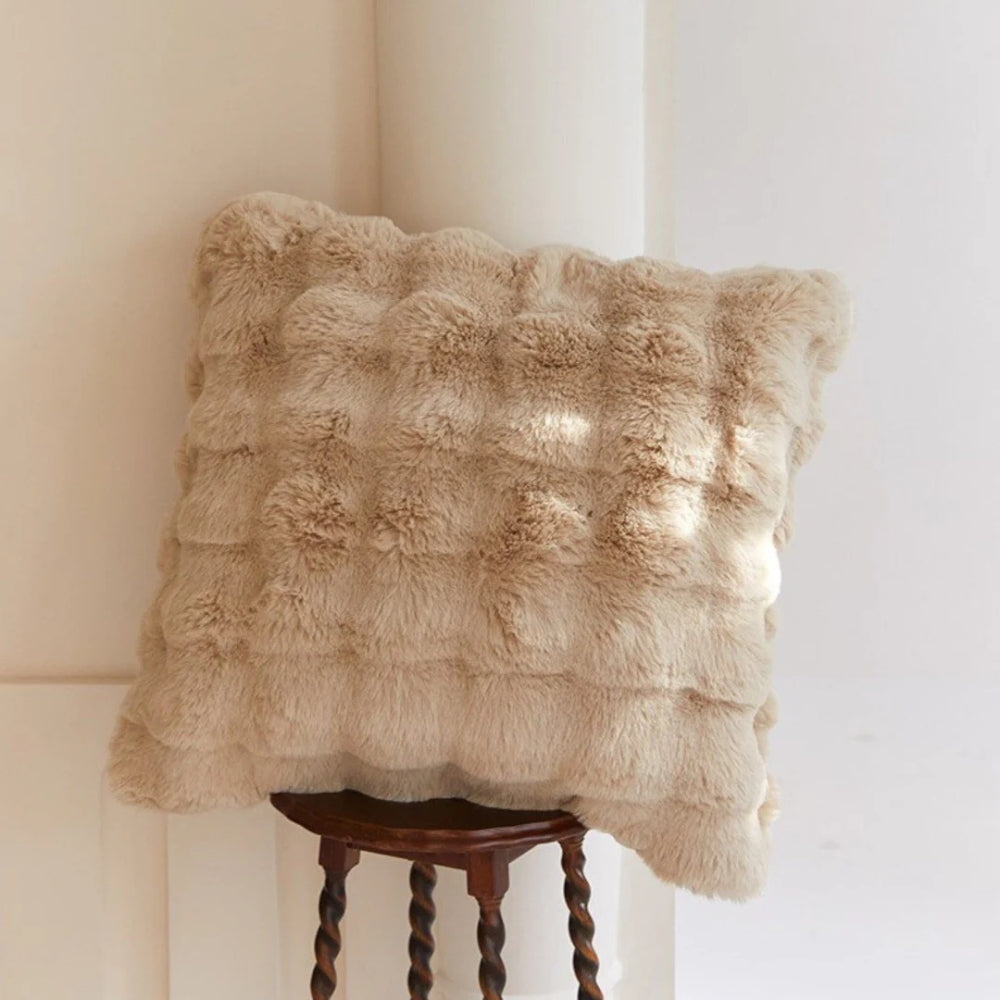 CozyNest | Rabbit Faux Fur Cushion Cover