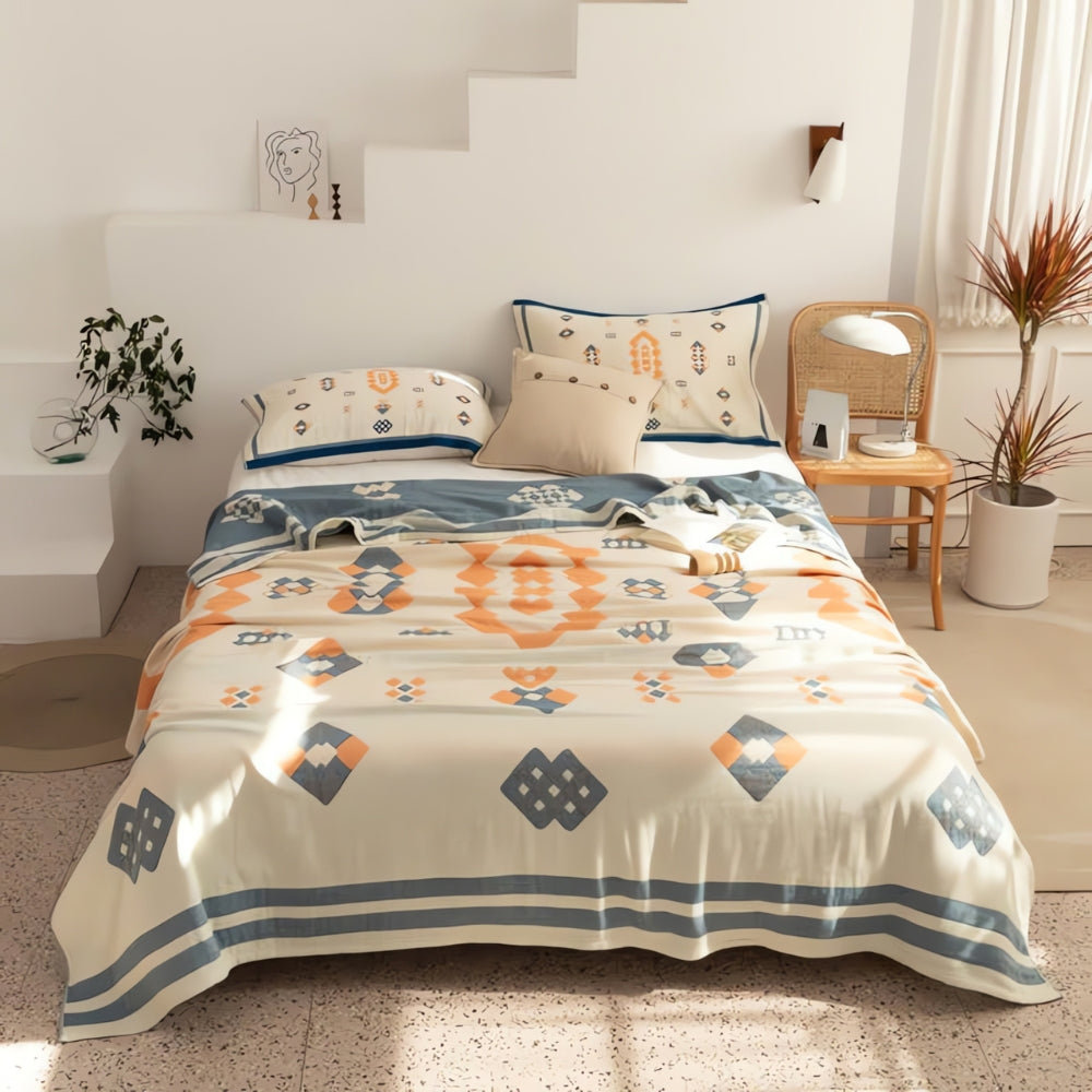 CozyHome | Chevron Cotton Blanket Four-Layer