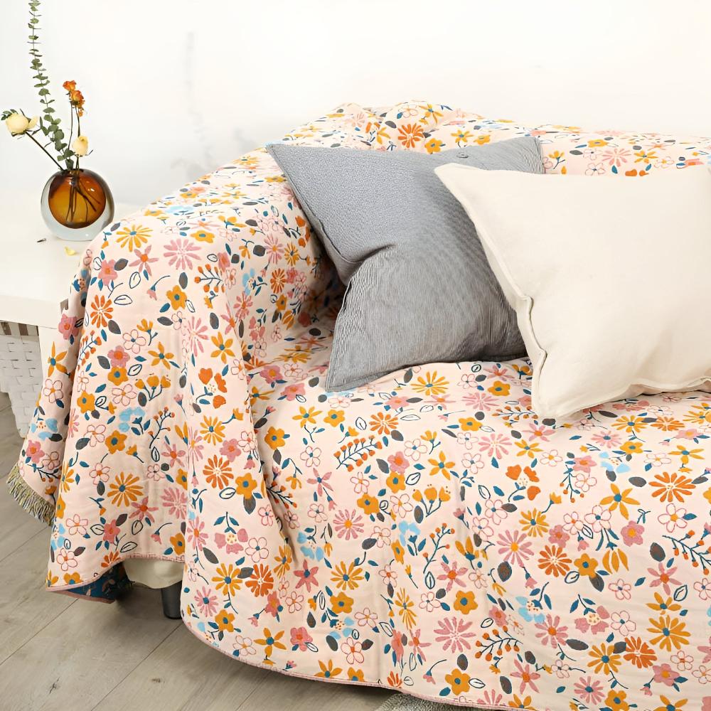 Daisy Dreamer | Reversible Tassel Throw Blanket