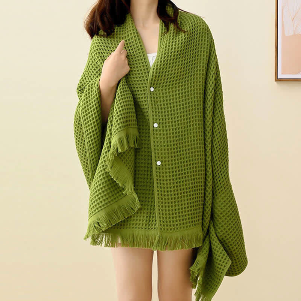 CottonLux | Pure Cotton Waffle Shawl Bath Towel