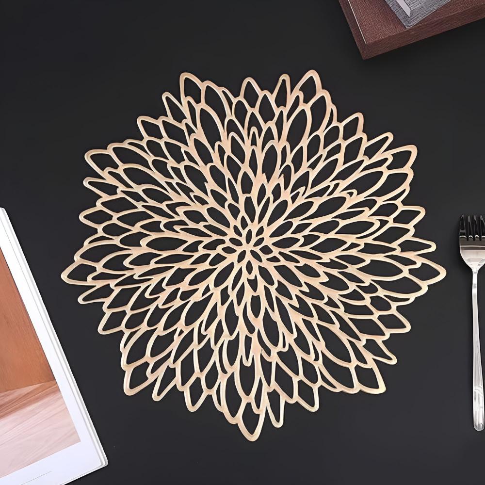 ChrysanthemumCharm | Elegant Floral Table Placemat