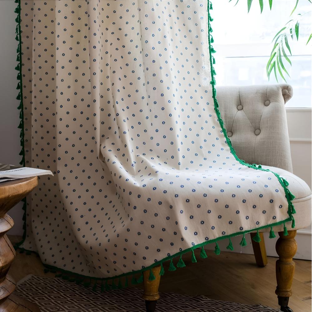 CottageCharm | Petals Tassel Curtain Drapes
