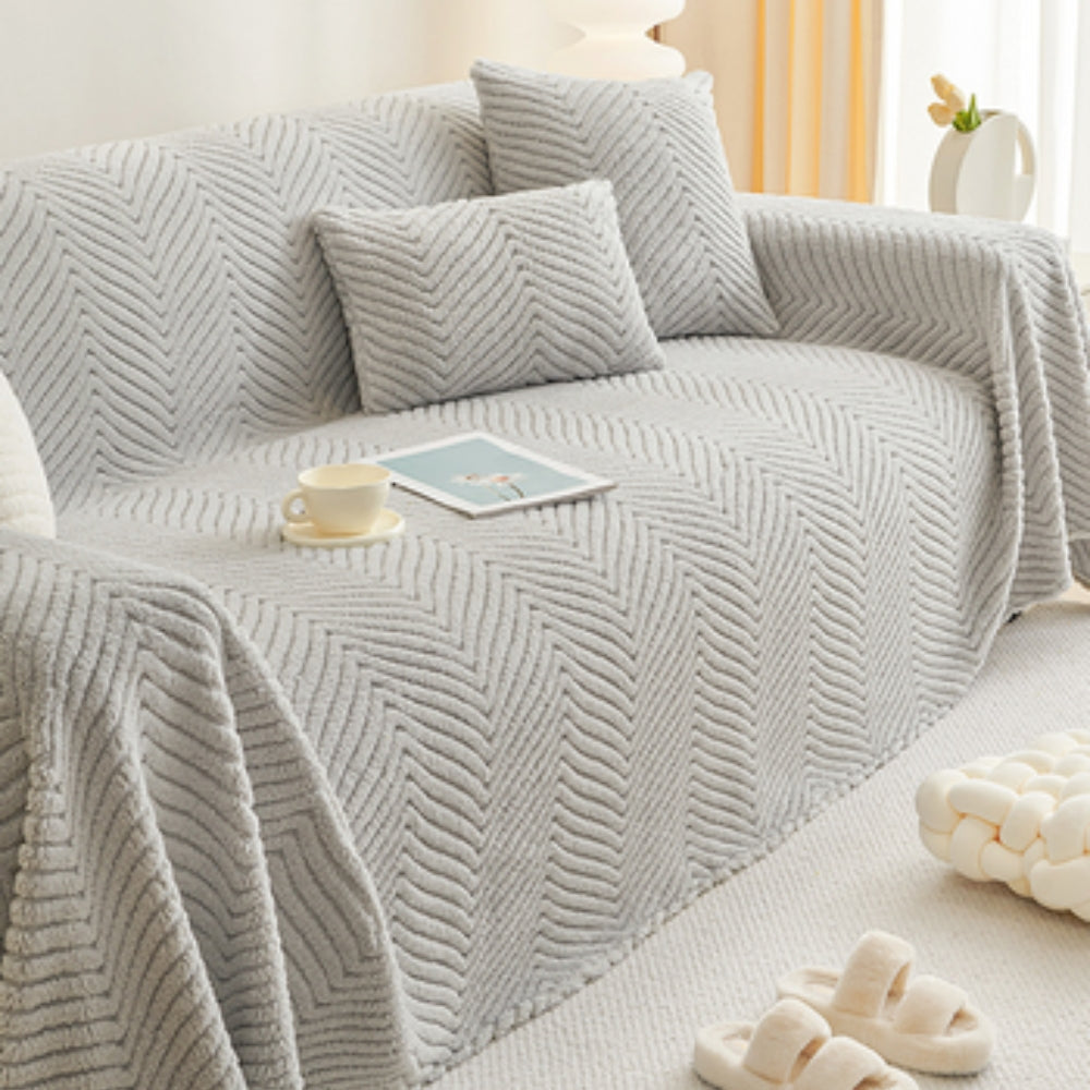 ChenilleCozy | Chenille Plush Sofa Cover