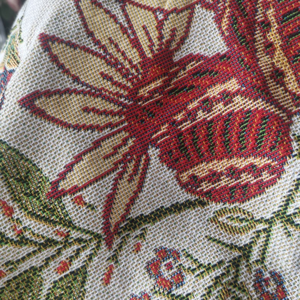 CountryCharm | Floral Patterned Decorative Throw Blanket