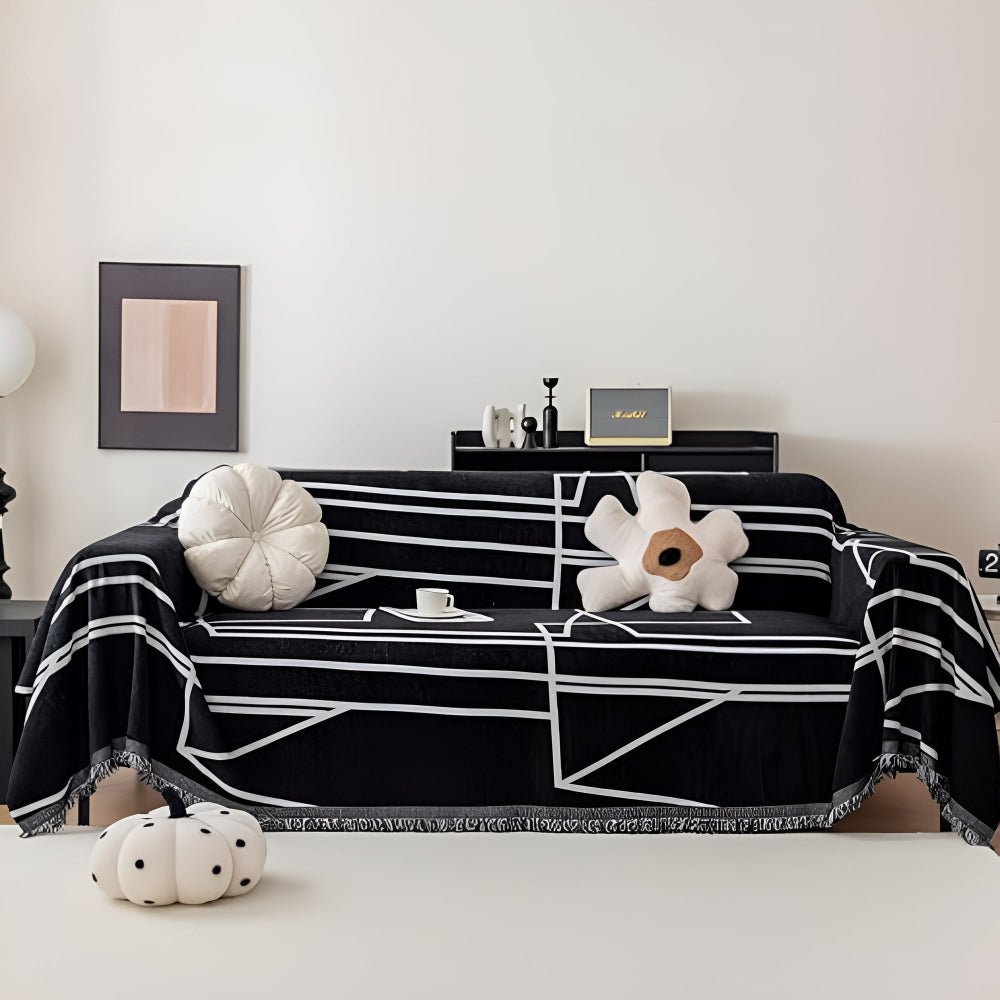 AbstractGrid | Modern Sofa Cover for Living Room Decor