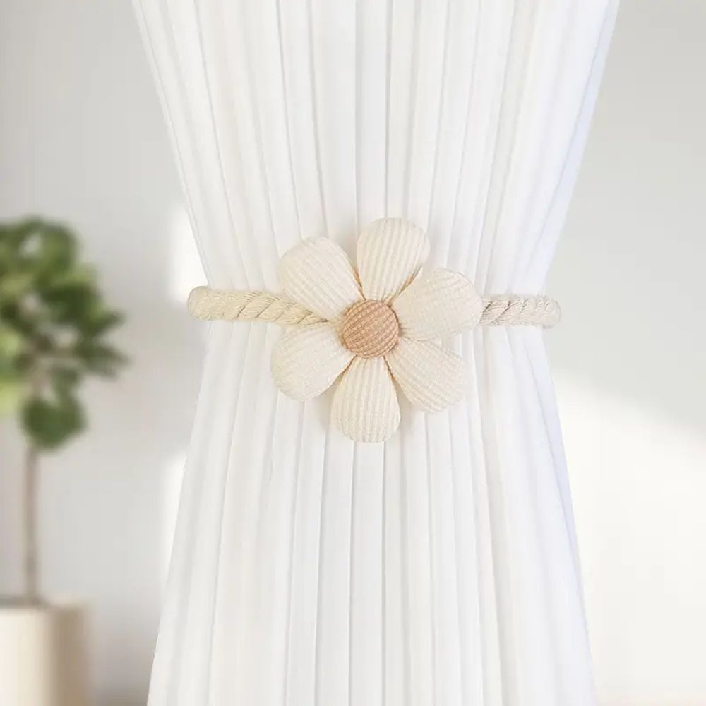 DelicateBloom | Flower Magnetic Curtain Tiebacks Set 2Pcs