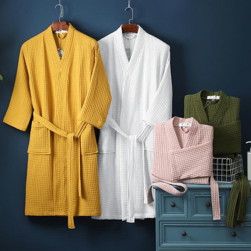 CozyWear | Waffle V-neck Bathrobe